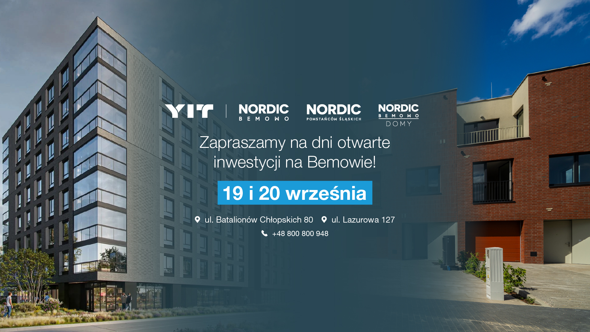 Wrześniowe Dni Otwarte z YIT na Bemowie już 19 i 20 września